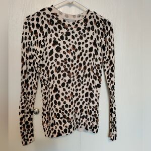 Leopard Print Long Sleeve Top